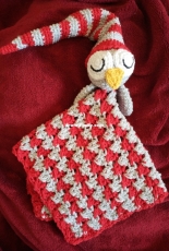 Owl baby lovey security blanket