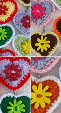 Crochet at Teris - Teri Hamilton - Love Heart Keychain - Free