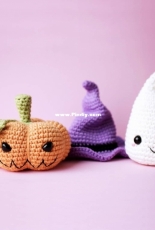Blue Rabbit - Irina Tocelovska - Pumpkin Ghost and Witch hat