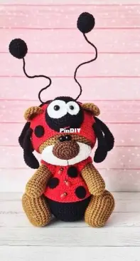 Crochet Wonders Design - Crochet Funny Bear - Olga Kurchenko - Outfit Ladybug for Bear