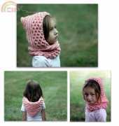 Bonita Patterns - Lianka Azulay - Crocodile Stitch Hood (Kids size)