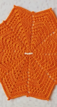 Orange star doily