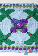 Chelsea Craft - Hummingbird Garden Party 12inch Crochet Square