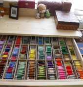 My wonderful cabinet for threads & fabrics