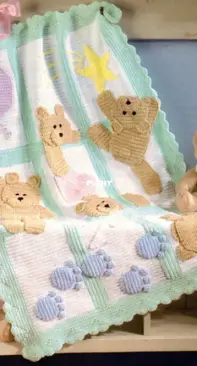 Mary Maxim - Bears On My Blanket - Beren op mijn deken - Dutch - Translated