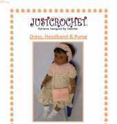 Just Crochet - Heather - JC74D Dress Headband and Purse