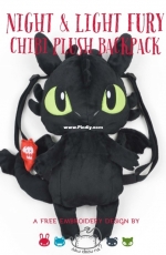 Choly Knight - Sew Desu Ne? - Night & Light Fury Chibi Plush Backpack - Free