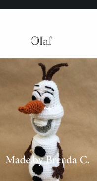Crochet Things By B - Brenda Cecilia Garcia - Olaf