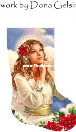 HAED HAEDDOGST 28147 Stocking Christmas Grace Angel With Flowers XSD