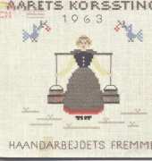 Haandarbejdets Fremme Calendar / Kalender Årets/Aarets Korssting 1963