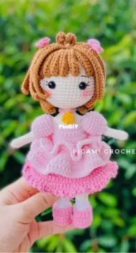 Pigami Crochet - Ý Nhi Nguyễn - Sakura Costume pink dress
