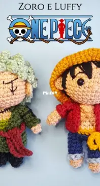 Artemis Crochê - Aila Dias e Elmar Vidigal -  Luffy e Zoro - Portuguese