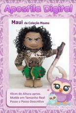 Mamâe Corujinha - Maui - Moana Collection - felt - Portuguese