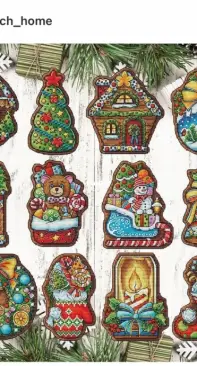 Anastasia Shvetsova Анастасия Швецова (Stitch home) christmas ornaments (пряники)