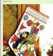 Special Delivery Penguin Stocking by Joan Elliott from Cross Stitch Gold 87