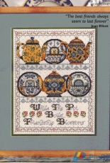 Tea and Friendship by Joan Elliott from Cross Stitch Collection 110
