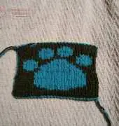 Double Knitting Doggie Paw Hot Pad