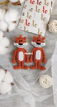 Crochet Pattern By Lily - Moi Prelesti - Liliya Sharipova - Tiger brooch - Russian