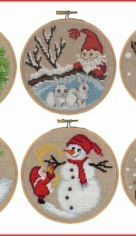 Permin 13-6240 - 13-6241 - 13-6242 - 13-6243 - 13-6244 - 13-6245 - Christmas Ornaments PCS