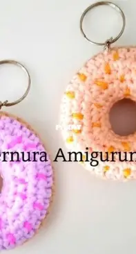 Ternura Amigurumi - Carla Dolce - Donut Keychain/Schluesselanhaenger/Sleutelhanger - English, German, Dutch - Free