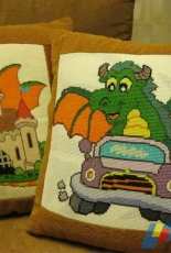 Dragon on pillow