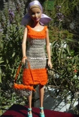 Maguinda Bolsón - Almendra dress and bag set for dolls