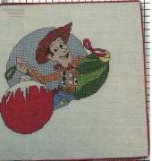 Woody Christmas Ball from Magazine Disney Cross Stitch Italy n°67