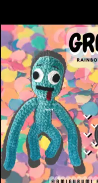 Green Rainbow friends Crochet