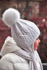 Fern Field Hat with earflaps - Pelykh Natalie - English