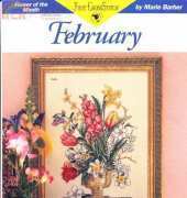 Just CrossStitch #2000 - Flower of the Month February by Marie Barber