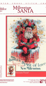 The Vermillion Stitchery 261 - Millennium Santa by Donna Vermillion Giampa