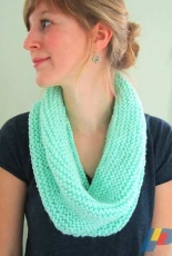 Mint Circle Scarf by Jenny Withrow/wiseknits-Free