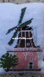 Lavender bag with Dutch windmill.