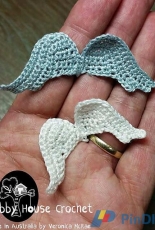 Cubby House Crochet - Veronica McRae - Baby Angel Wings for Newborn - Free