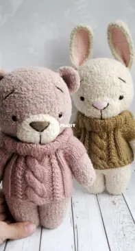 Wasilena Toys - Alena Vasilyeva - Bunny and Bear - Russian