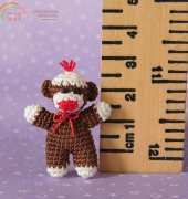 Muffa Miniatures- Mariella Vitale- Micro Miniature Baby Sock Monkey
