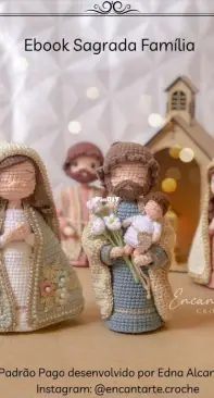 Encantarte Croche  - Holy Family Ebook - Ebook Sagrada Família - Edna Paulino de Alcantara - Portuguese
