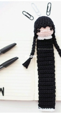 Receitas Carneirinho - Izabel Carneiro - Wednesday Addams Bookmark - Marcador de Páginas Wandinha - Portuguese