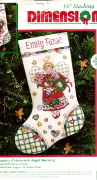 Dimensions 8465 Country Patchwork Angel Stocking XSD