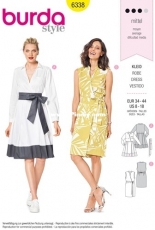 Burda Style Pattern 6338 Misses' Wrap Dress sewing pattern