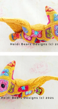 Heidi Bears Designs - Heidi Pumpkin The Pteranodon