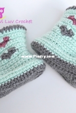 Owl Luv Crochet - Paula M - Sweetheart Baby Boots - Free