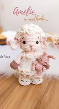 Encantos Crochê - Thaís Alves - Lamb - Amelie a Ovelhinha  - Portuguese