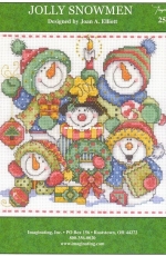 Snowman by Joan Elliott, Janlynn, Counted Cross Stitch Ornament Kit*