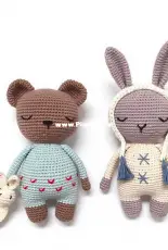 La Crocheteria - Leticia Delgado - Samuel the Bear Tomas the Rabbit
