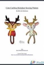 Dolls and Daydreams - Cute Caribou Reindeer sewing pattern