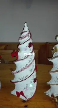Paper straws White Christmas tree