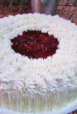 Gooseberry & Whipped cream cake