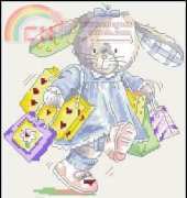 DMC Somebunny to Love Shopping Bunny from Cross Stitcher 173 2006 XSD