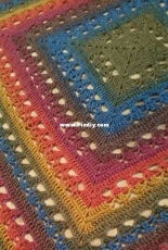CrochetKim Designs - Kim Guzman -  Lunar Crossings Square Blanket - Free